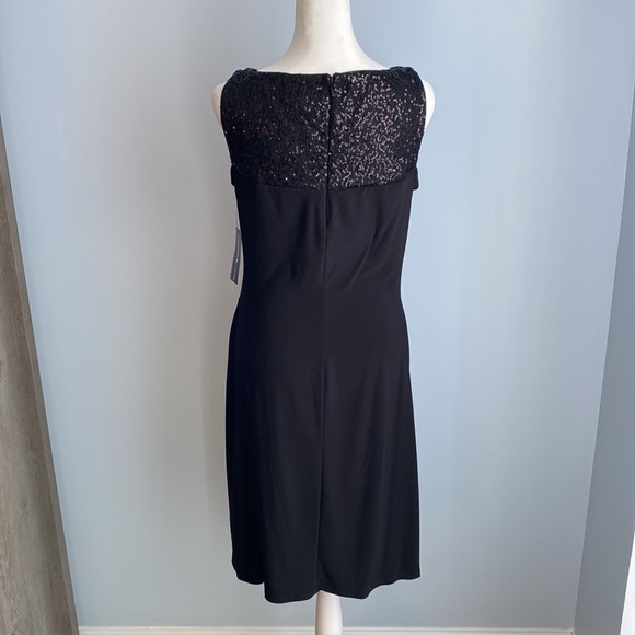 NWT American Living black sheath dress with sequin accent. Size 10. - Picture 2 of 12